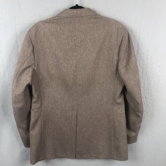 Vintage Levis Blazer  Mens 42L Long Brown Knit Sport Coat Jacket Retro Office - Picture 2 of 16